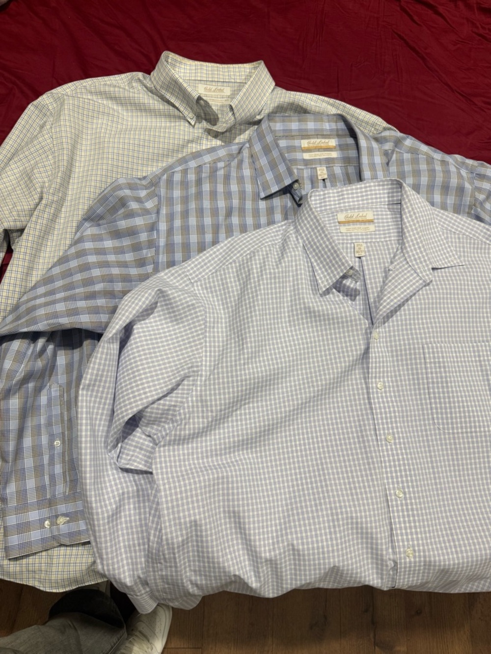 Bundle – 3 Roundtree & Yorke Gold Label Dress Shirts – Size 19 (36/37)